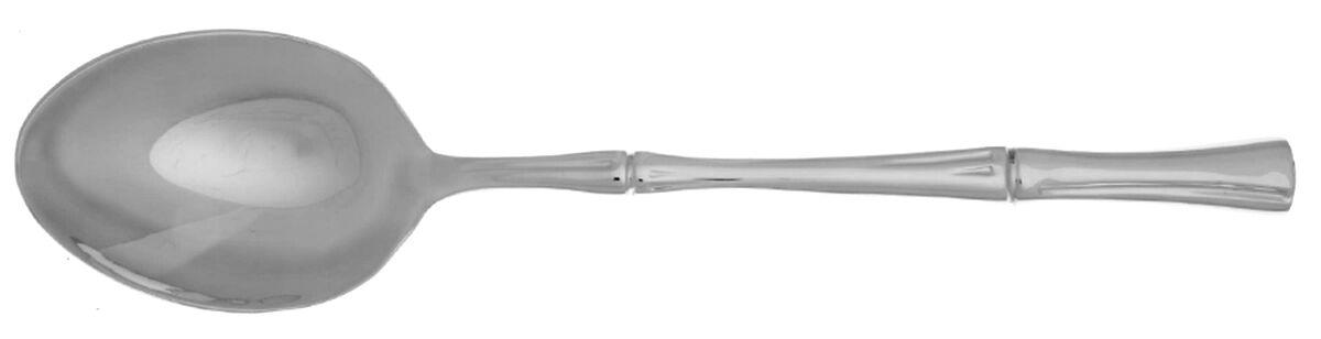 Bamboo (Stainless) Solid Serving Spoon by Ricci (Argentieri)-1