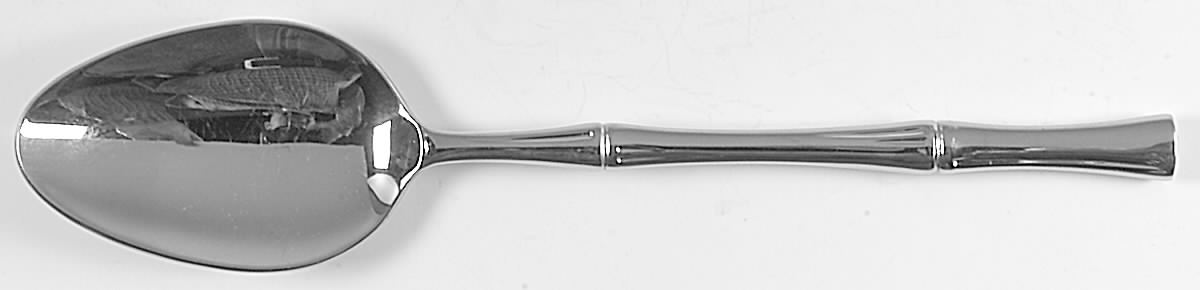 Bamboo (Stainless) Solid Serving Spoon by Ricci (Argentieri)-1