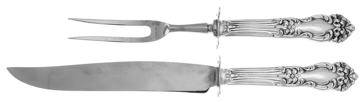 Festivity (Silverplate, 1945) Small Stainless Blade 2-Piece Steak Carving Set by Reed & Barton-1