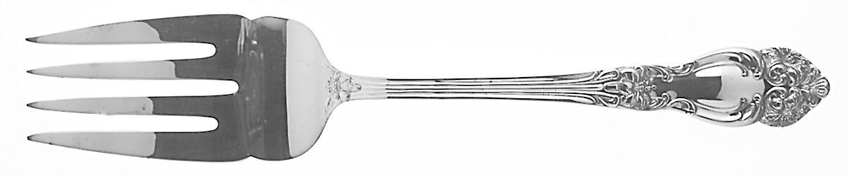 Festivity (Silverplate, 1945) Medium Solid Cold Meat Serving Fork by Reed & Barton-1