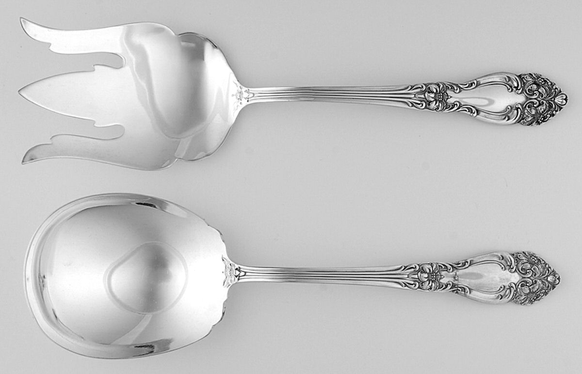 Festivity (Silverplate, 1945) (2 Pc) Solid Salad Set by Reed & Barton-1
