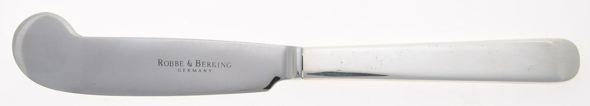 Alta (Silverplate) Cheese Spreader with Stainless Blade by Robbe & Berking-1