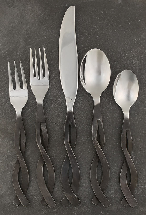 Spaghetti (Stainless) 5 Piece Place Setting by Retroneu-1