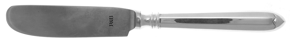 Navette (Silverplate) Modern Hollow Butter Spreader (Stainless) by Robbe & Berking-1
