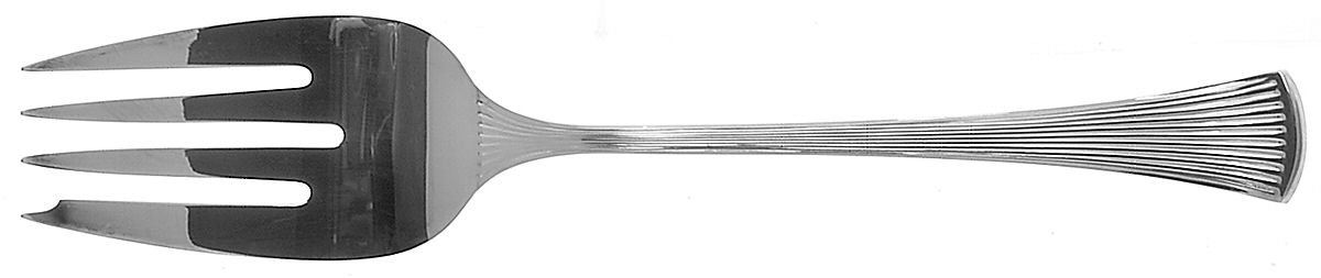 Avenue (Silverplate) Medium Solid Cold Meat Serving Fork by Robbe & Berking-1