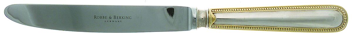 Franzosisch-Perl (Silverplate, Gold Accent) Modern Hollow Knife by Robbe & Berking-1
