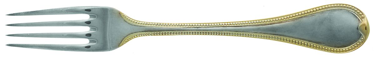 Franzosisch-Perl (Silverplate, Gold Accent) Individual Salad Fork by Robbe & Berking-1