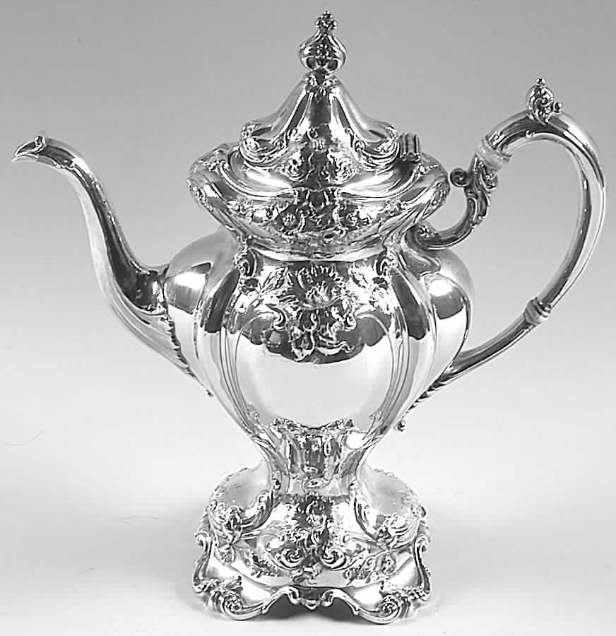 Les Six Fleurs (Sterling, Hollowware) Coffee Pot by Reed & Barton-1