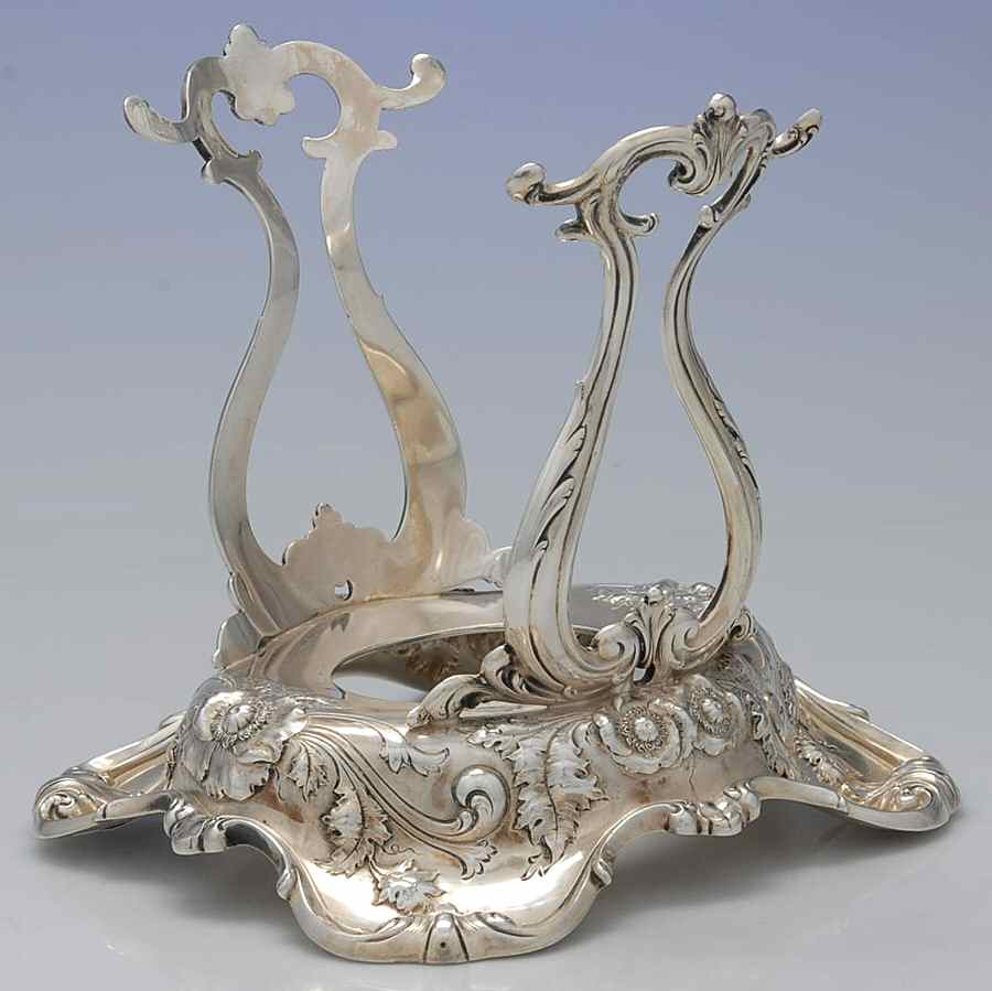 Les Six Fleurs (Sterling, Hollowware) Sterling Kettle, Stand Only by Reed & Barton-1