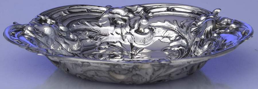 Les Six Fleurs (Sterling, Hollowware) Small Sterling Bon Bon Bowl by Reed & Barton-1