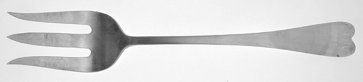 RDS84 (Silverplate) Large Solid Dressing Fork by Reed & Barton-1
