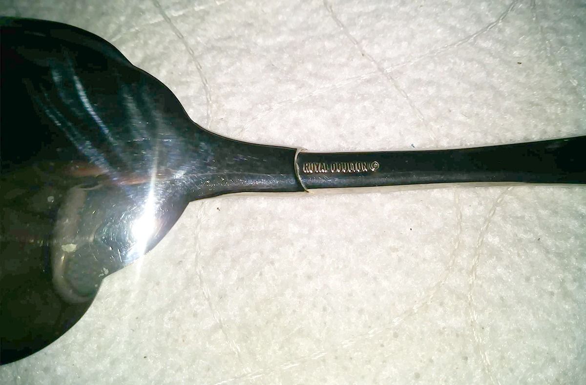 Old Country Roses (Stainless, No Gold) Solid Serving Spoon by Royal Doulton-1