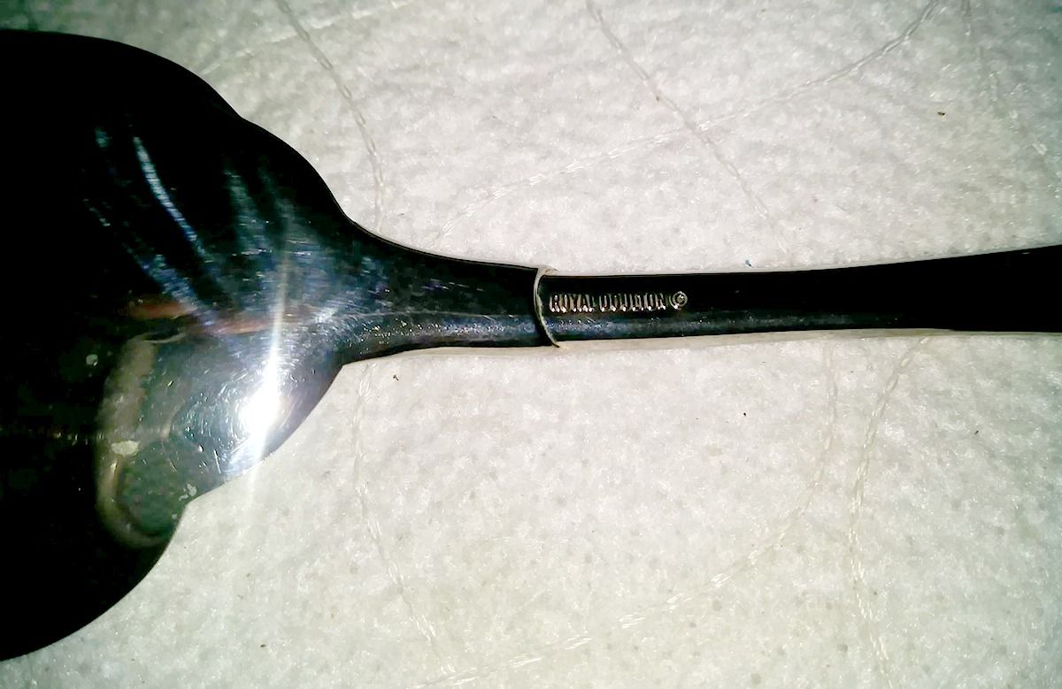 Old Country Roses (Stainless, No Gold) Solid Serving Fork by Royal Doulton-1