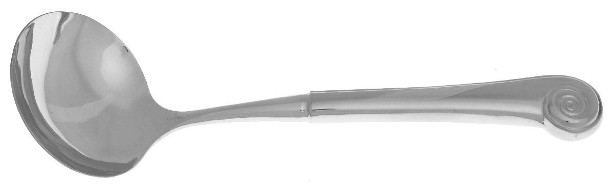 Sea Shells (Stainless) Gravy Ladle with No Spout Stainless Bowl HC by Reed & Barton-1