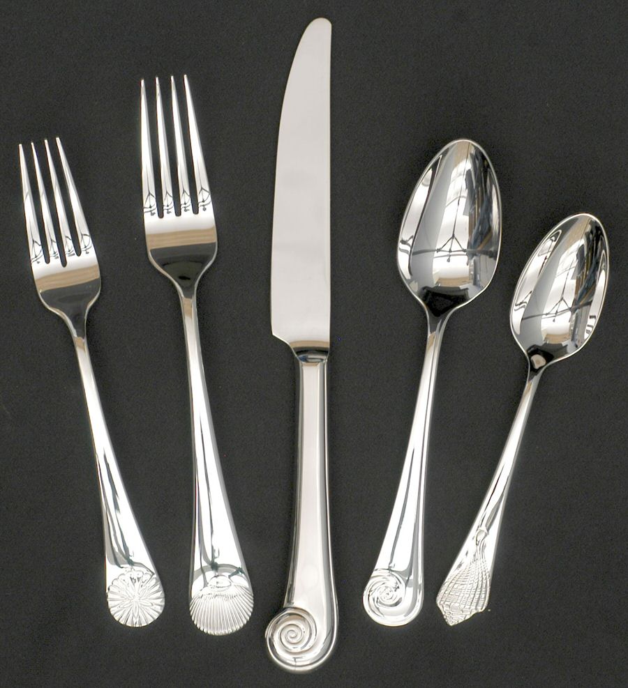 Sea Shells (Stainless) 5 Piece Place Setting by Reed & Barton-1