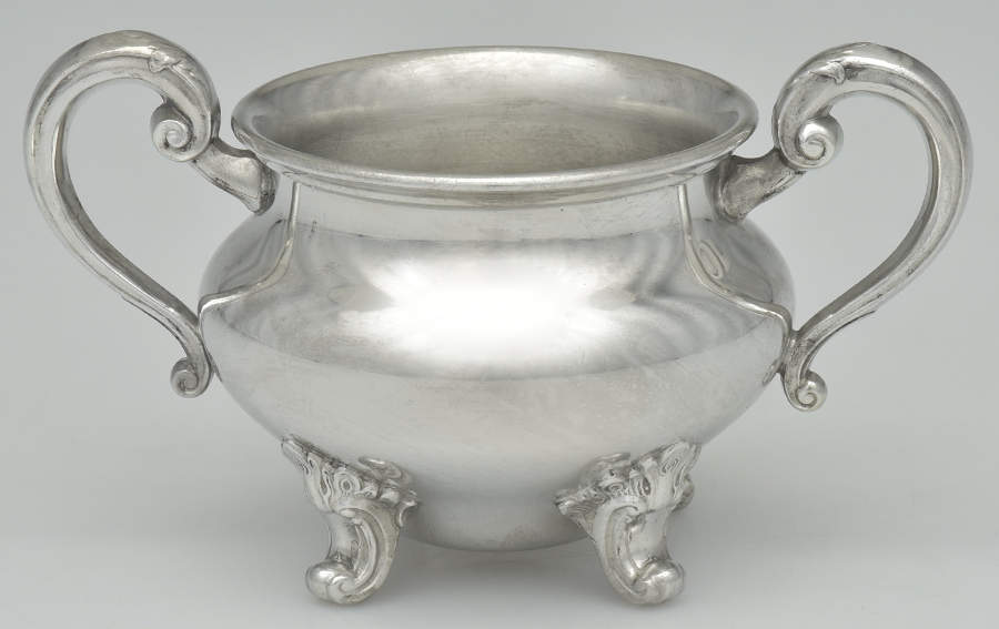 Regent (Pewter, Hollowware) Mini Open Sugar Bowl by Reed & Barton-1