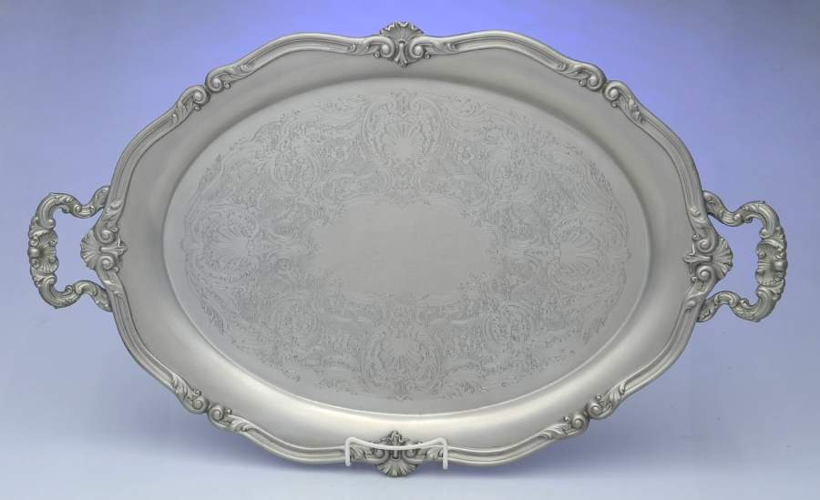 Regent (Pewter, Hollowware) Large Waiter Tray by Reed & Barton-1