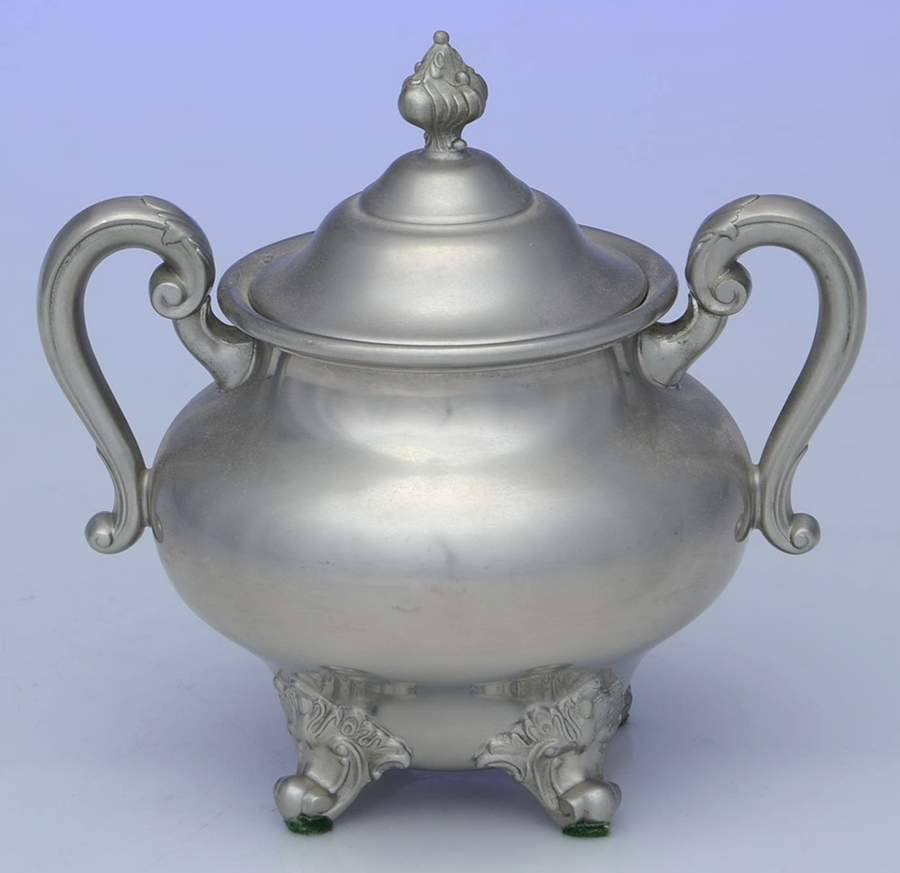 Regent (Pewter, Hollowware) Sugar Bowl with Lid by Reed & Barton-1