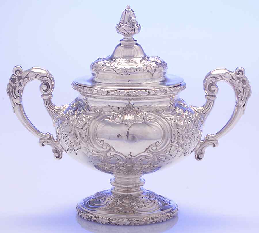 575A (Sterling, Hollowware) Sugar Bowl & Lid by Reed & Barton-1