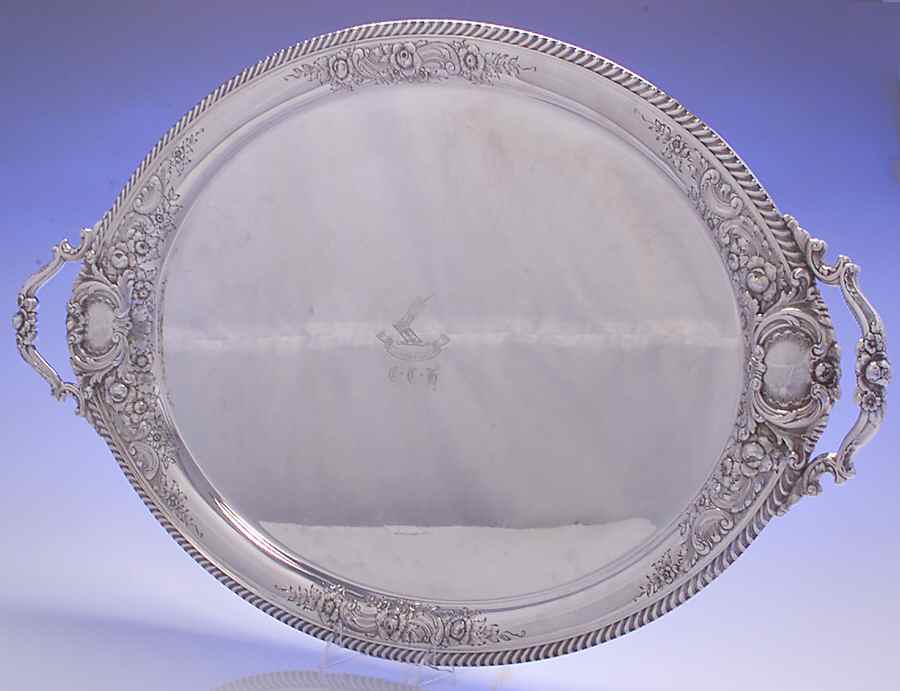 575A (Sterling, Hollowware) 28" Complimentary Waiter Tray by Reed & Barton-1