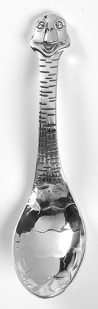 Silver Safari II (Silverplate) Straight Handle Baby Spoon by Reed & Barton-1