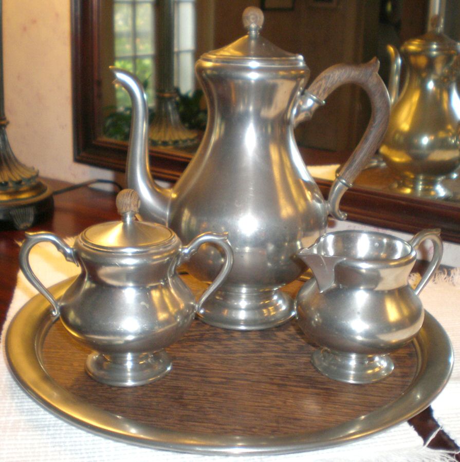 RHL1 (Pewter, Hollowware) 4 Pc Coffee Set by Royal Holland-1