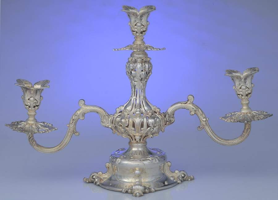 165 (Silverplate, Hollowware) Epergne, Missing Glass Liners by Reed & Barton-1