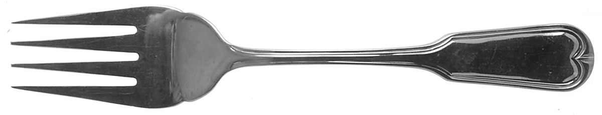 Fiddle (Stainless) Large Solid Cold Meat Serving Fork by Roberts & Belk-1