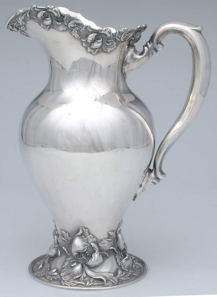 Les Cinq Fleurs (Sterling, Hollowware) Sterling Water Pitcher by Reed & Barton-1