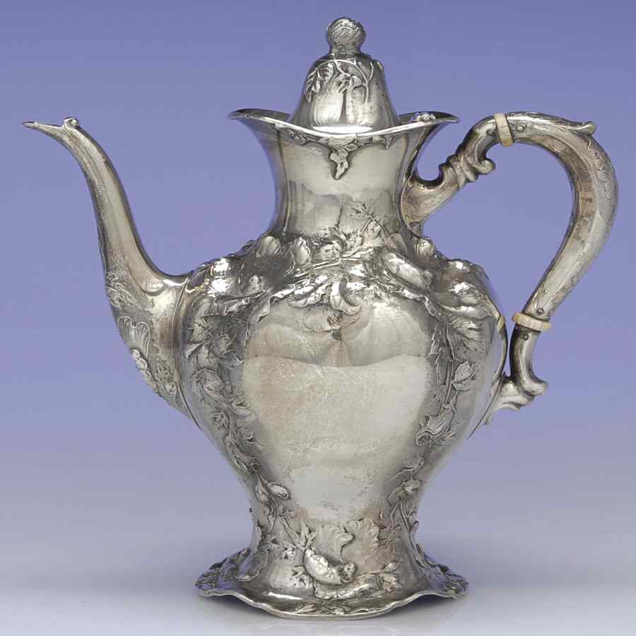 Les Cinq Fleurs (Sterling, Hollowware) Coffee Pot by Reed & Barton-1