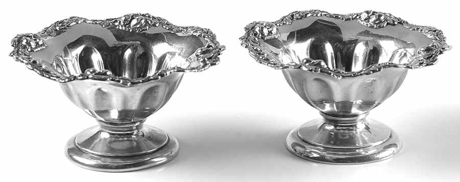 Les Cinq Fleurs (Sterling, Hollowware) Master Open Salt (Set of 2) by Reed & Barton-1