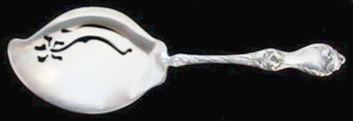 Les Cinq Fleurs (Sterling, Newer) Solid Fried Oyster Server by Reed & Barton-1