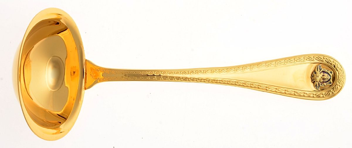 Medusa (Gold Plated) Solid Gravy Ladle by Rosenthal-1
