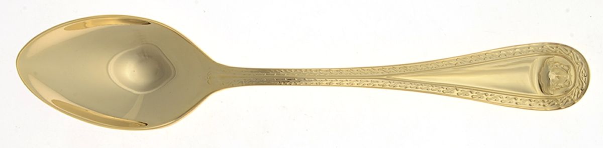 Medusa (Gold Plated) Dessert/Oval Soup Spoon by Rosenthal-1