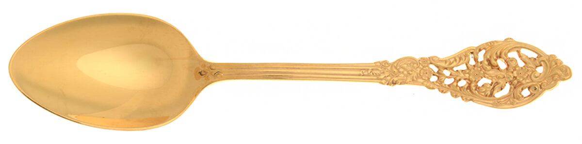 Gold Florentine Lace (Sterling Vermeil) Teaspoon by Reed & Barton-1