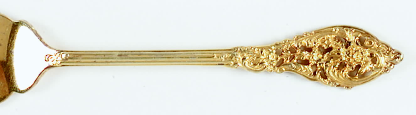 Gold Florentine Lace (Sterling Vermeil) Individual Salad Fork by Reed & Barton-1