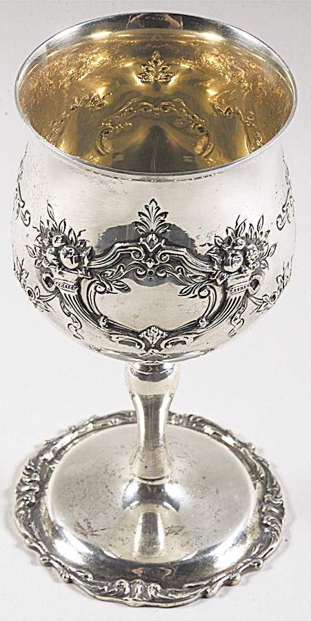 Francis I (Sterling, Hollowware, Reed&Barton, Dates) Sterling Chased Water Goblet by Reed & Barton-1