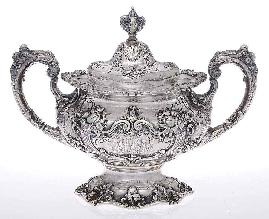 Francis I (Sterling, Hollowware, Reed&Barton, Dates) Sugar Bowl & Lid by Reed & Barton-1