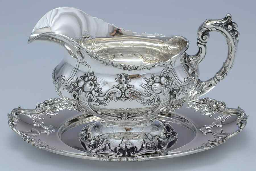 Francis I (Sterling, Hollowware, Reed&Barton, Dates) Sterling Gravy Boat & Underplate by Reed & Barton-1