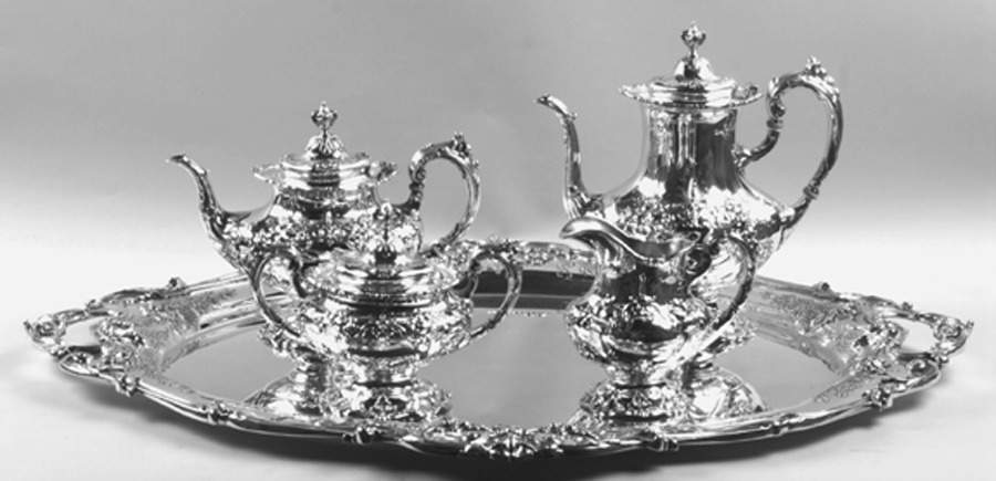 Francis I (Sterling, Hollowware, No Dates) 5 Piece Tea Set (SCP, STP, SCR, SSU, WTL) by Reed & Barton-1