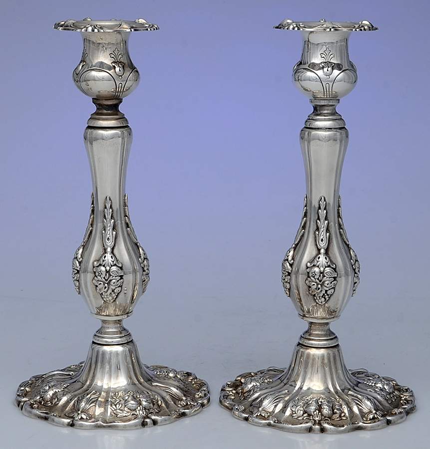 Francis I (Sterling, Hollowware, No Dates) Pair of Weighted Candlesticks by Reed & Barton-1