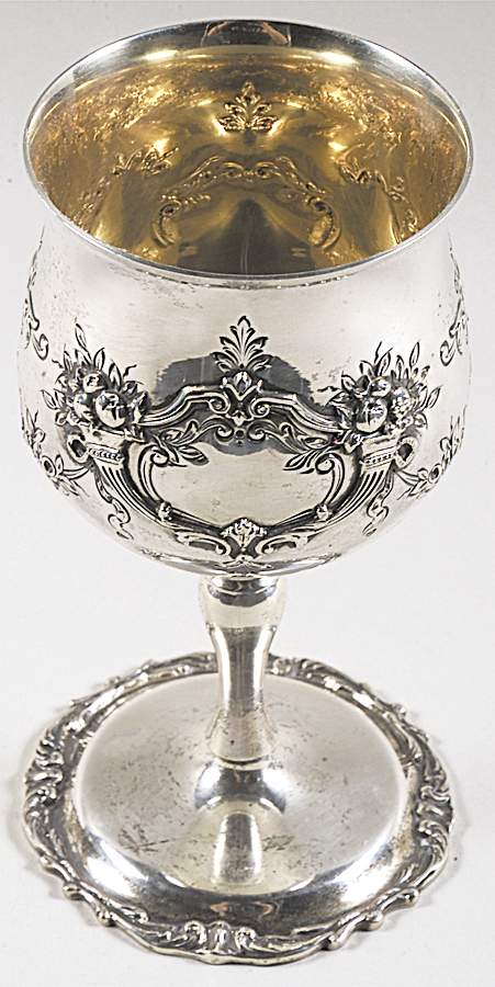 Francis I (Sterling, Hollowware, No Dates) Sterling Chased Water Goblet by Reed & Barton-1