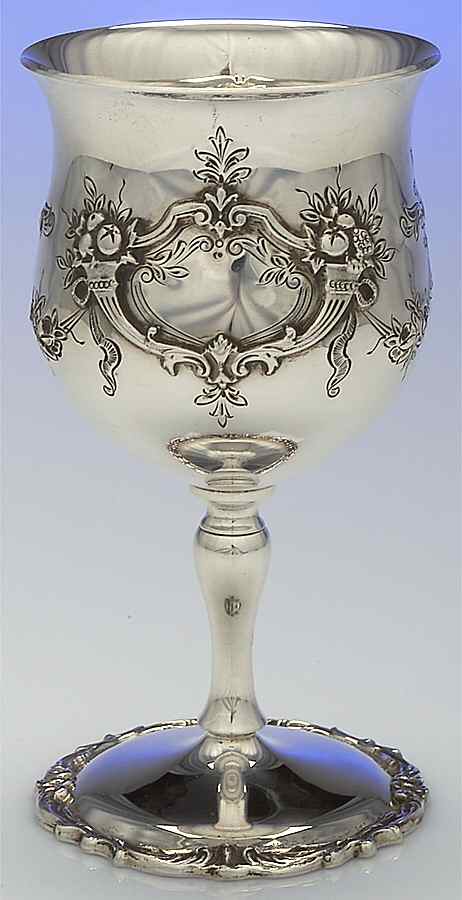 Francis I (Sterling, Hollowware, No Dates) Sterling Chased Water Goblet by Reed & Barton-1