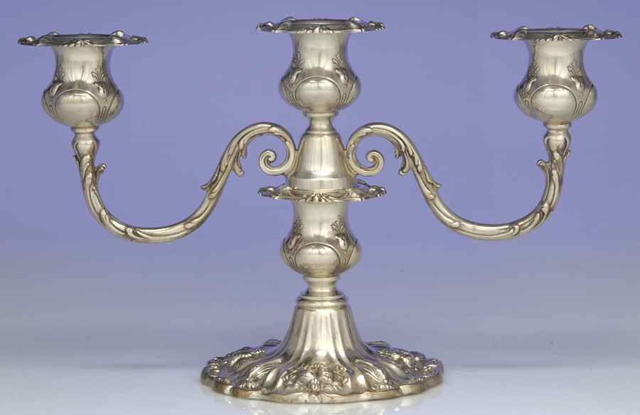 Francis I (Sterling, Hollowware, No Dates) Weighted 3 Light Candelabra by Reed & Barton-1