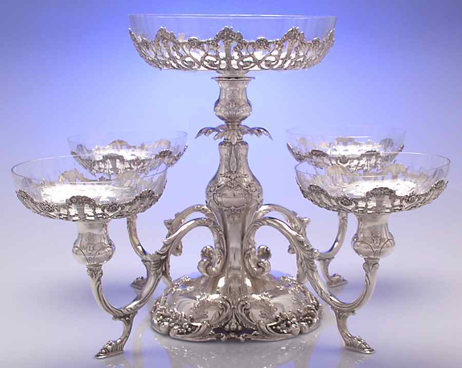 Francis I (Sterling, Hollowware, No Dates) Epergne with Glass Liners by Reed & Barton-1