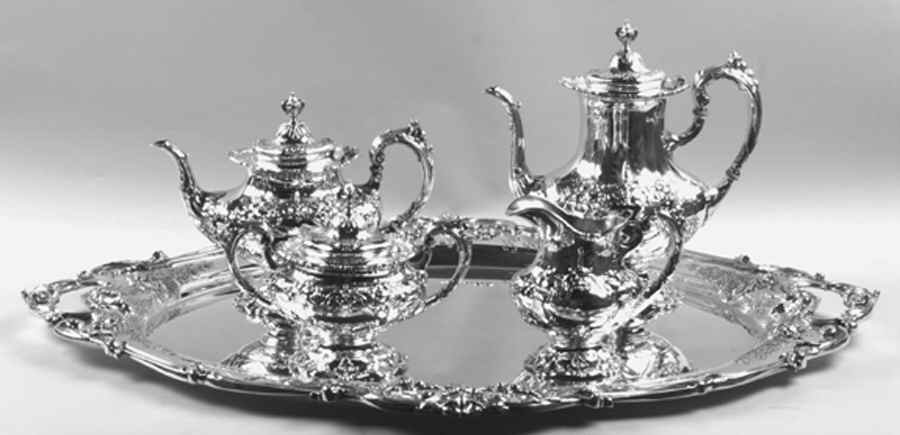 Francis I (Sterling, Hollowware, No Dates) 5 Piece Tea Set (SCP, STP, SCR, SSU, WTL) by Reed & Barton-1