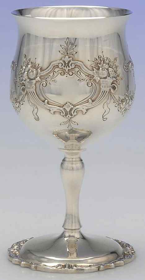 Francis I (Sterling, Hollowware, No Dates) Sterling Chased Water Goblet by Reed & Barton-1