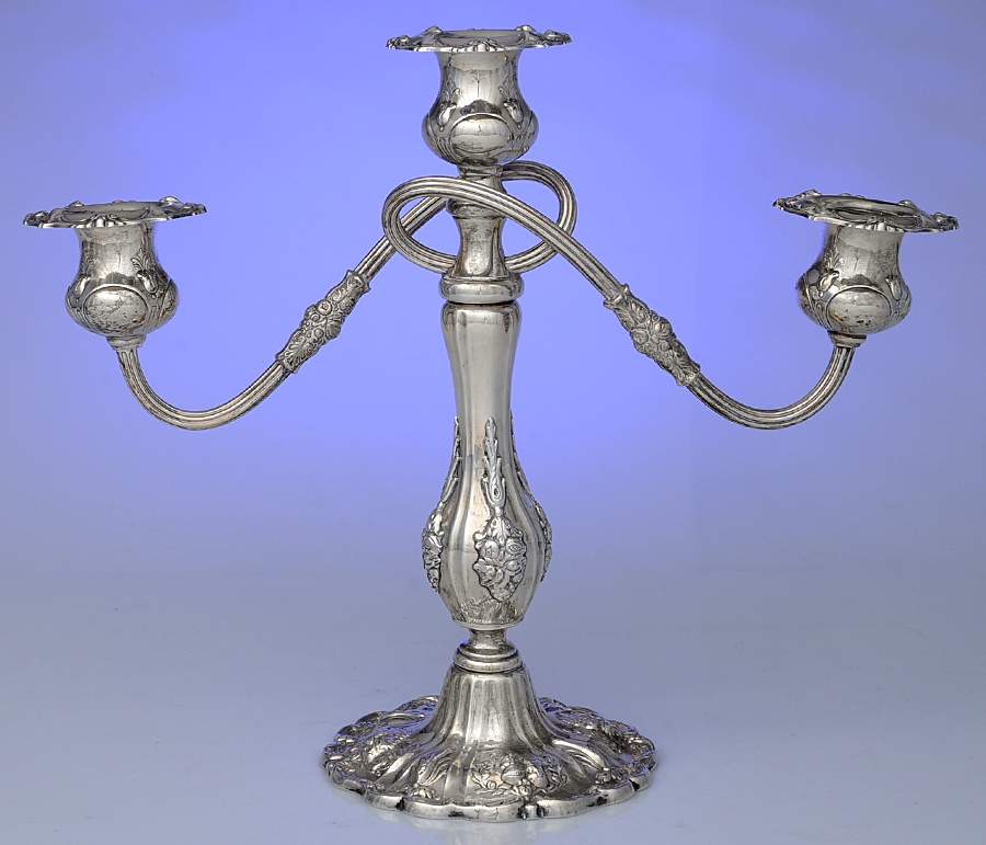 Francis I (Sterling, Hollowware, No Dates) Weighted 3 Light Candelabra by Reed & Barton-1