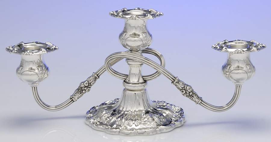 Francis I (Sterling, Hollowware, No Dates) Weighted 3 Light Candelabra by Reed & Barton-1