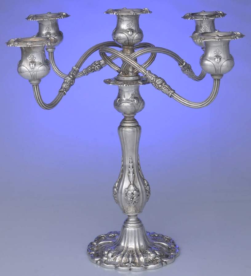 Francis I (Sterling, Hollowware, No Dates) Weighted 5 Light Candelabra by Reed & Barton-1